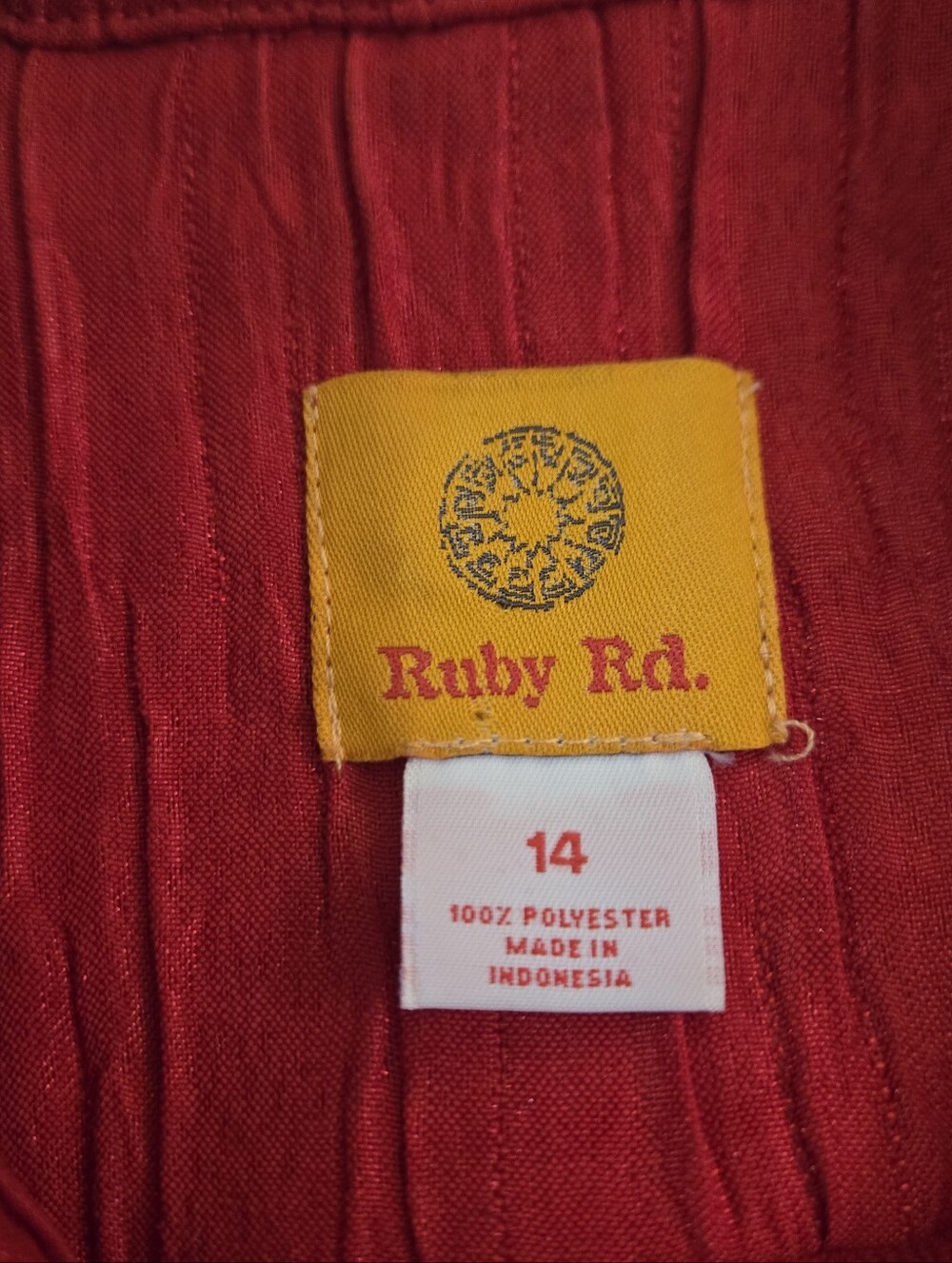 Ruby Rd. Women's Vibrant Red Button-Front Blazer - Picture 4 of 4